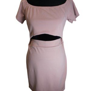 Active USA Blush Pink Cut Out Mini Dress size Large